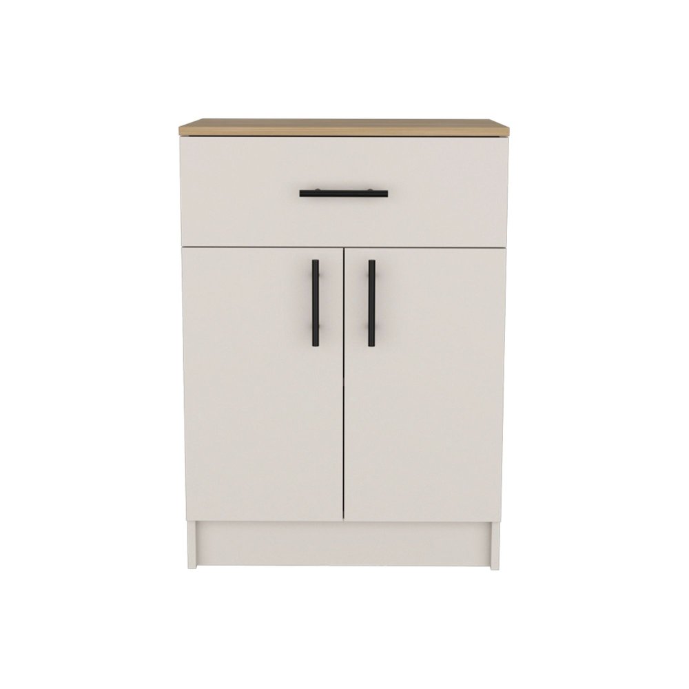 34" White Wood Two Door Pantry Or Storage Closet