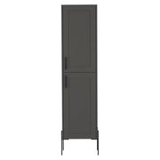 18" Gray Wood Freestanding Double Door Bathroom Vanity
