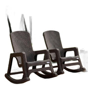 30" Espresso Heavy Duty Plastic Swivel Rocking Chair
