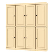 72" Yellow Solid Wood 8 Two Drawer Pantry Or Storage Closet