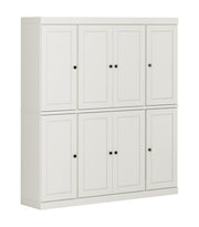 72" Off White Solid Wood 8 Two Drawer Pantry Or Storage Closet