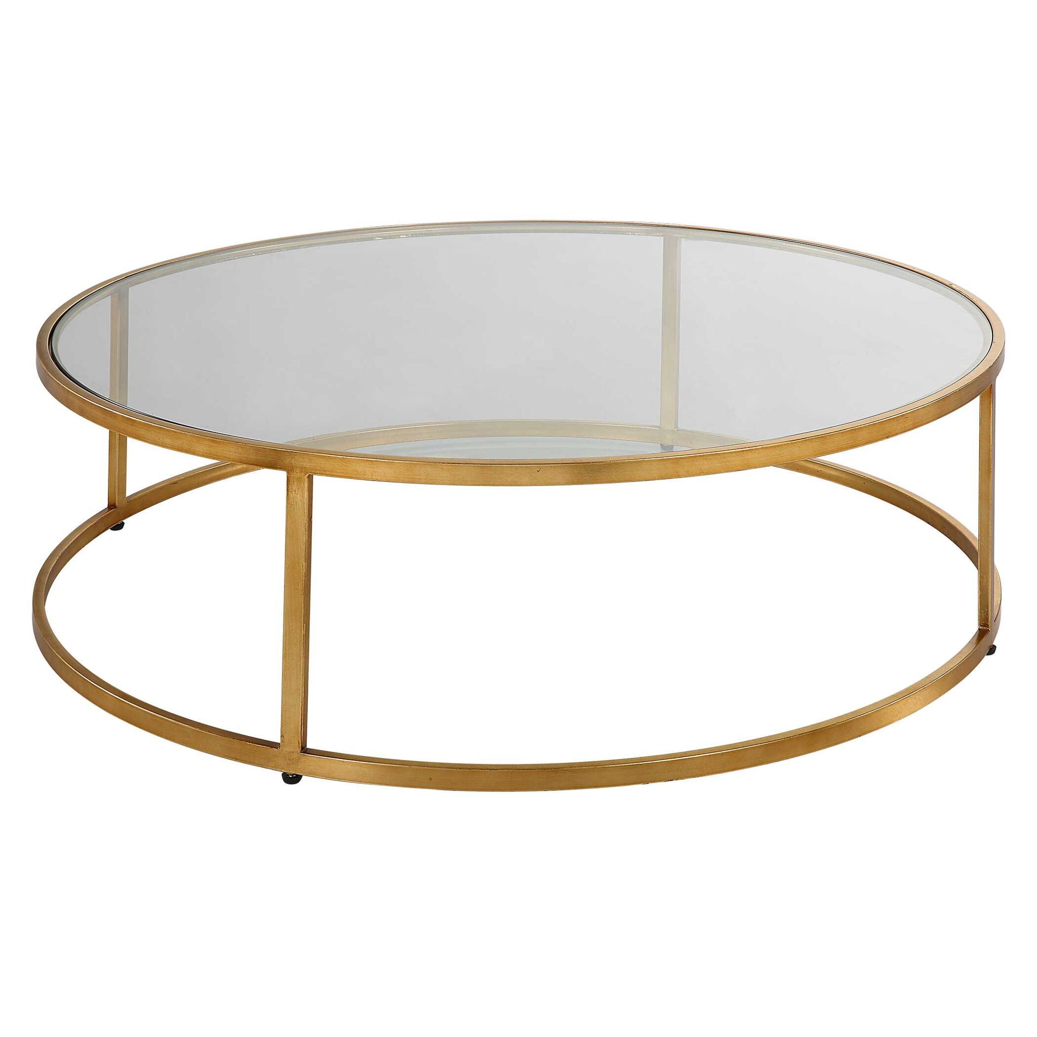Radius - Modern Circular Coffee Table - Gold