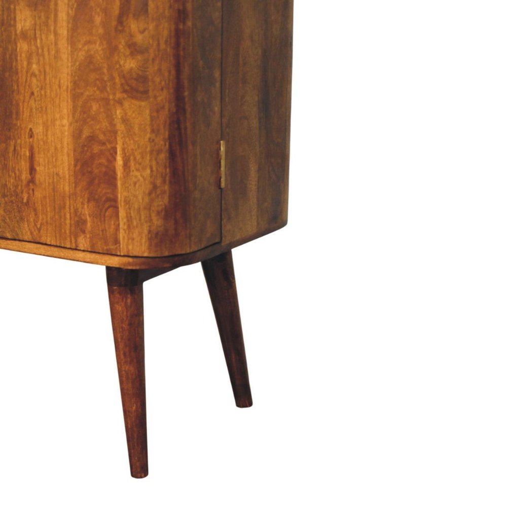 51" Brown Solid Wood Two Drawer Sideboard