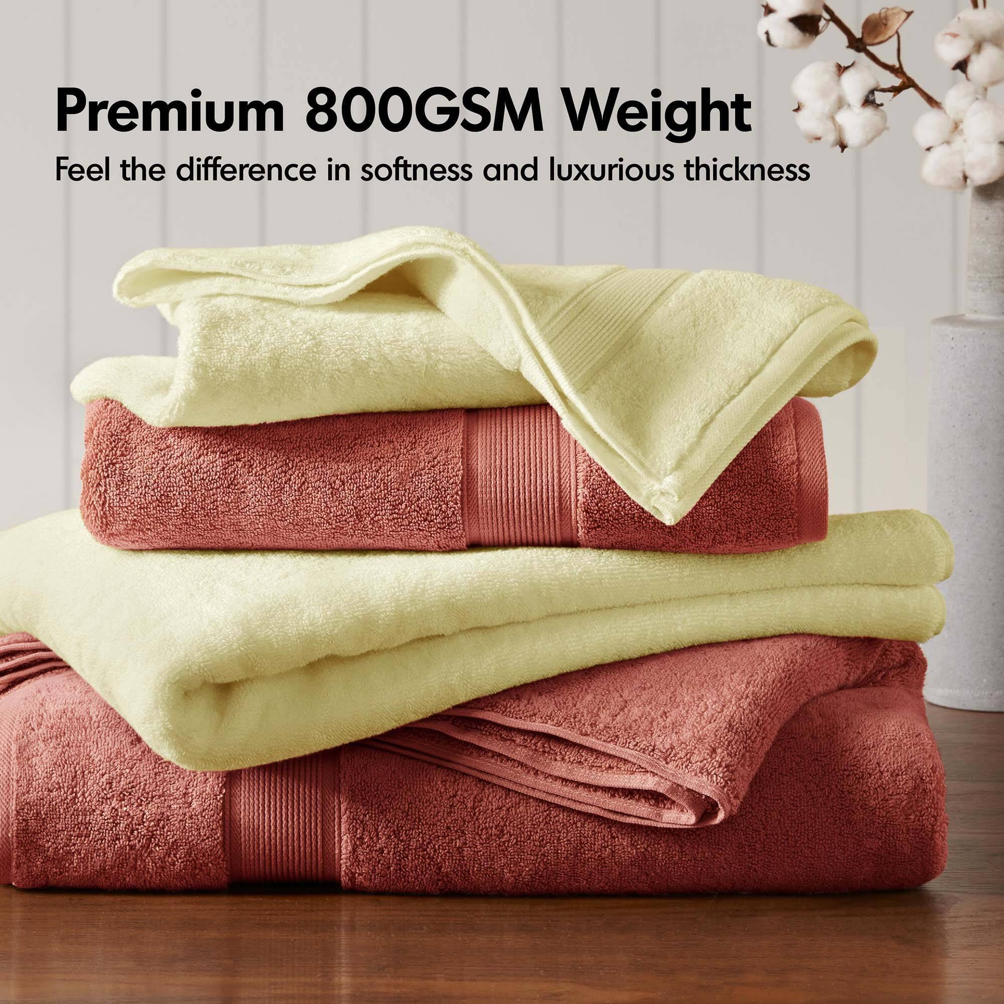 800GSM - 8 Piece Antimicrobial Towel Set - Coral