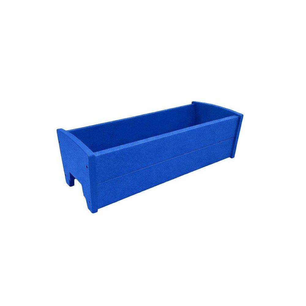 8" X 24" Black Heavy Duty Plastic Rectangular Railing Planter