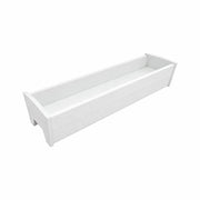 8" X 36" White Heavy Duty Plastic Rectangular Railing Planter