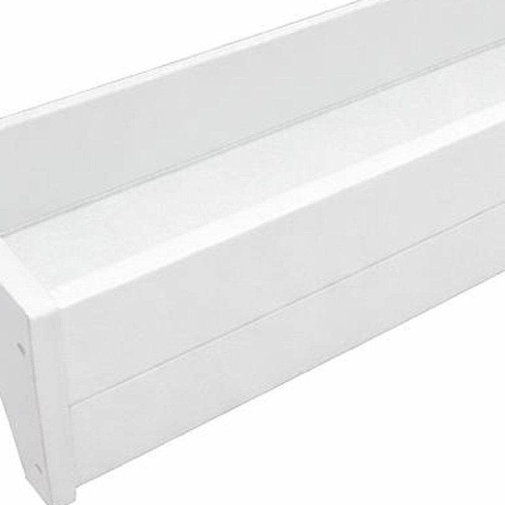 8" X 36" White Heavy Duty Plastic Rectangular Railing Planter