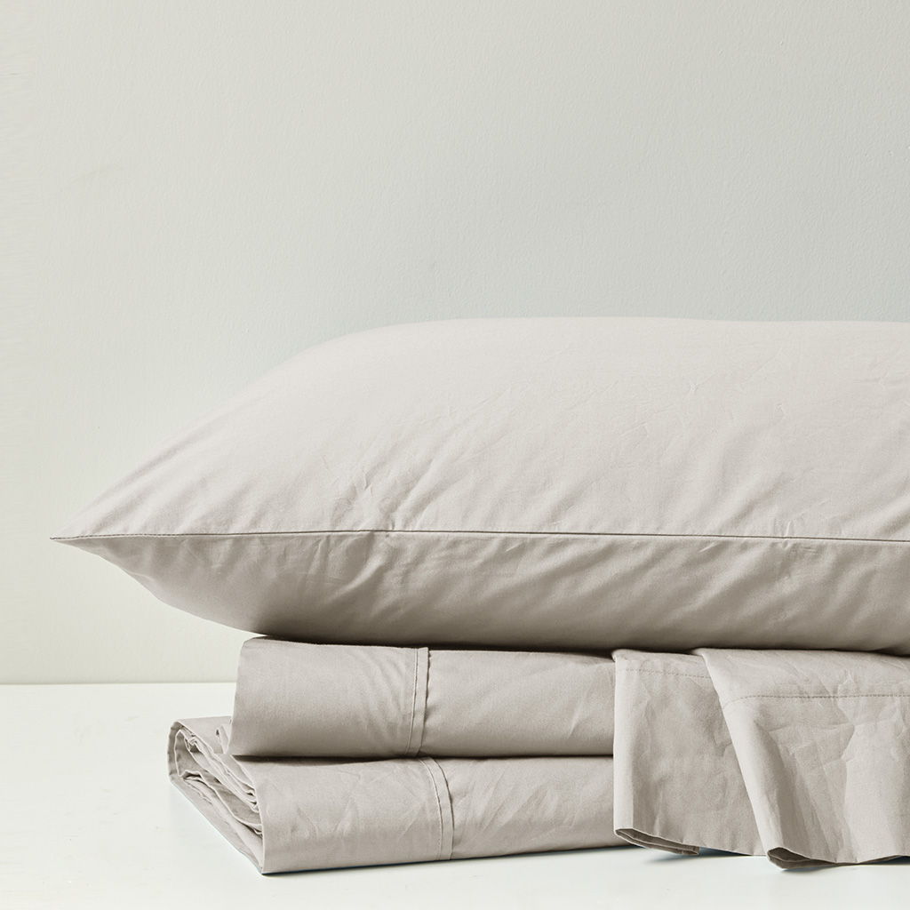 Peached Percale - Twin Sheet Set - Ivory