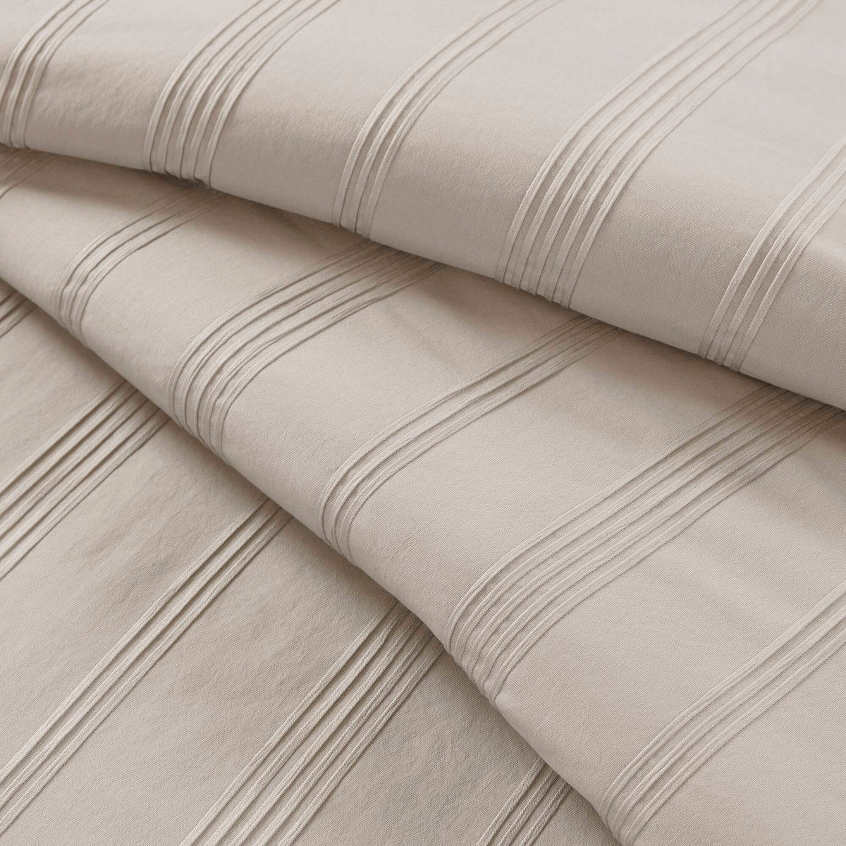 Logan - Full Striped Comforter Set - Neutral