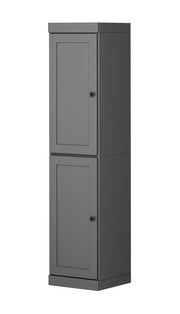 72" Gray Solid Wood Two Door Pantry Or Storage Closet