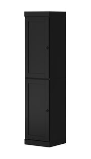 72" Black Solid Wood Two Door Pantry Or Storage Closet