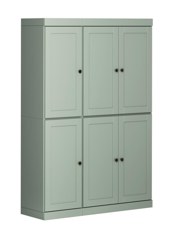72" Sage Solid Wood 8 Pantry Or Storage Closet