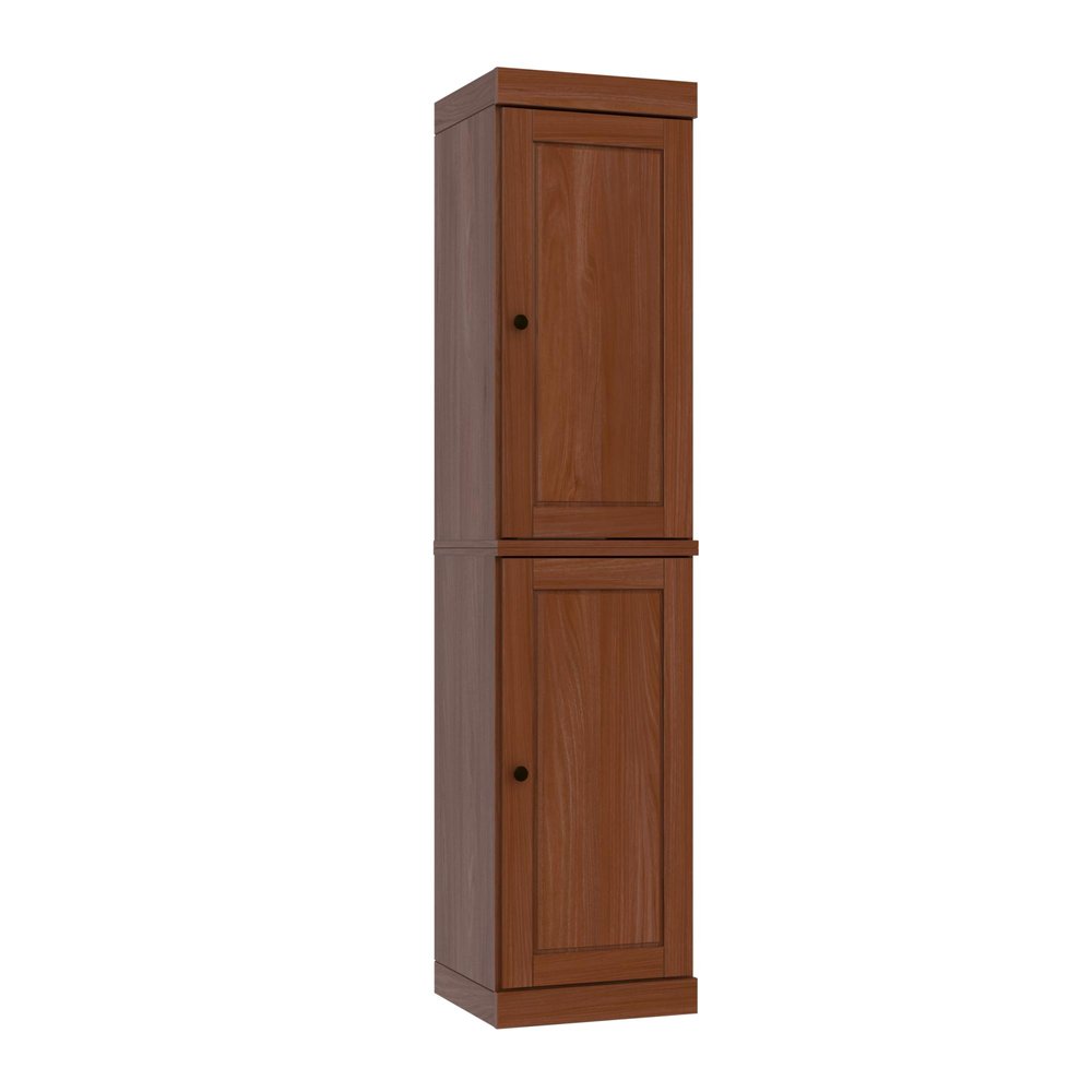72" Coffee Solid Wood Two Door Pantry Or Storage Closet