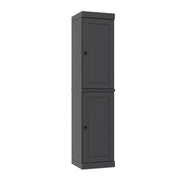 72" Gray Solid Wood Two Door Pantry Or Storage Closet