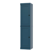 72" Teal Blue Solid Wood Two Door Pantry Or Storage Closet