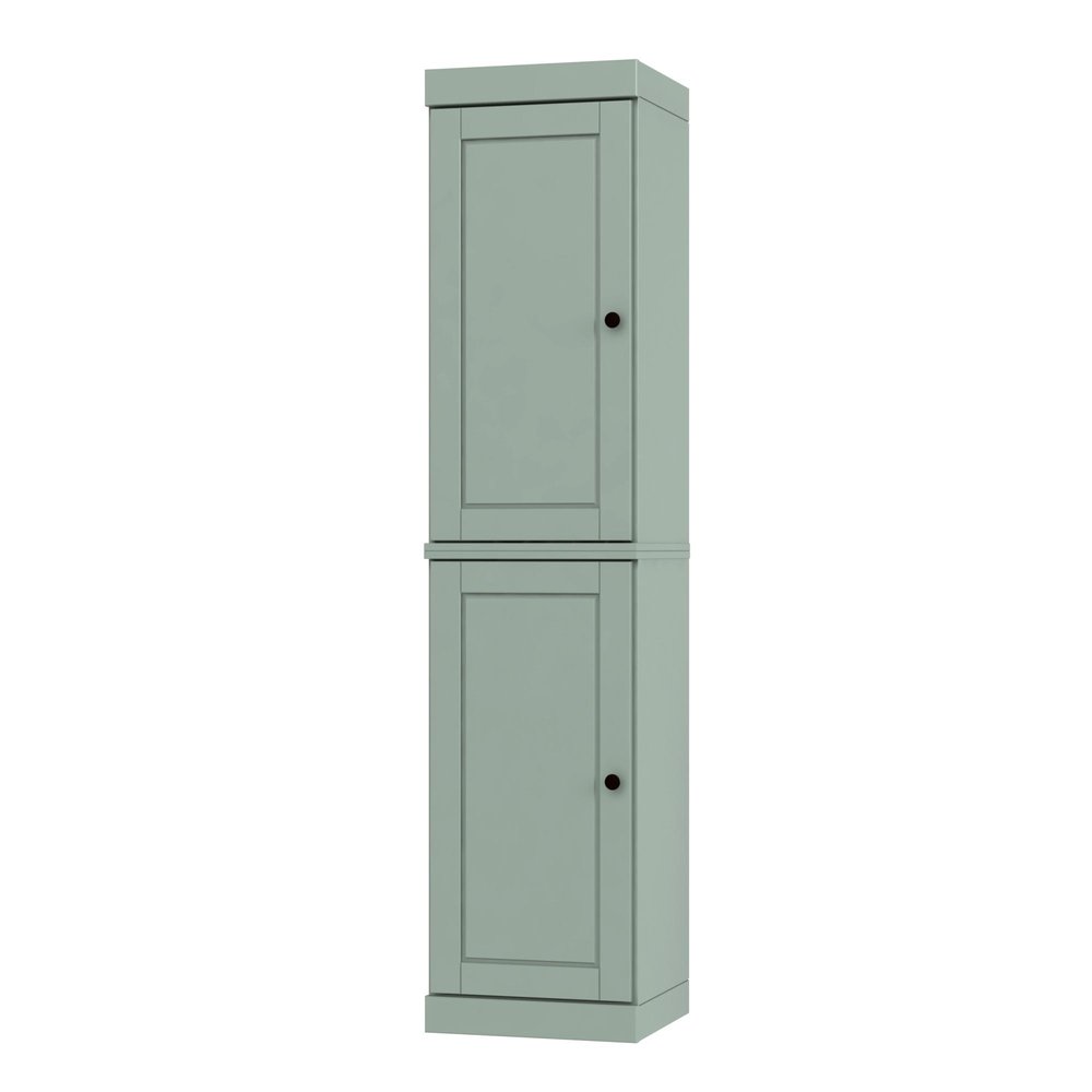 72" Sage Solid Wood Two Door Pantry Or Storage Closet