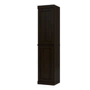 72" Espresso Solid Wood Two Door Pantry Or Storage Closet