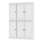 72" White Solid Wood 8 Pantry Or Storage Closet