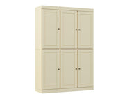 72" Yellow Solid Wood 8 Pantry Or Storage Closet