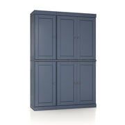 72" French Blue Solid Wood 8 Pantry Or Storage Closet
