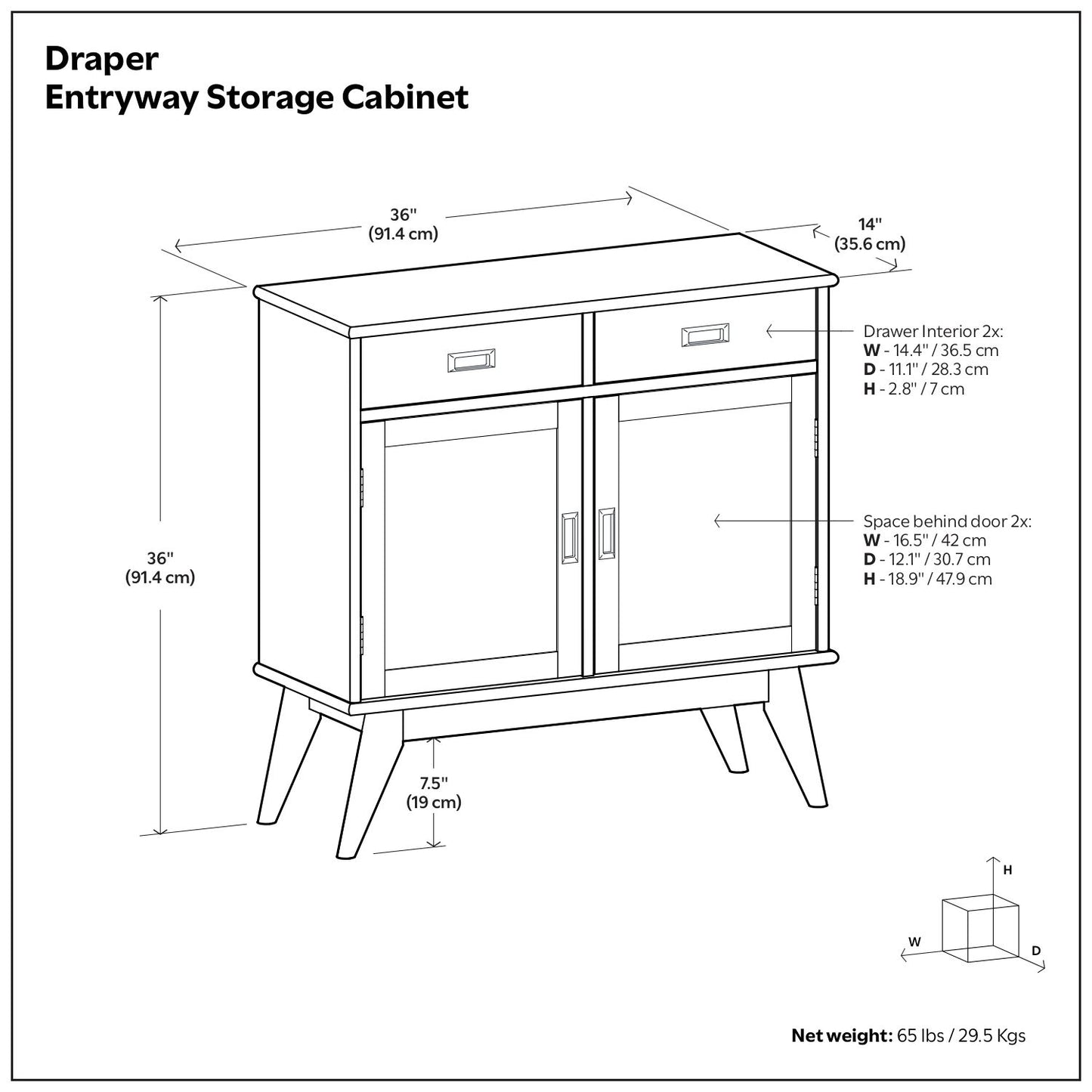 Draper - Entryway Storage Cabinet - Brown