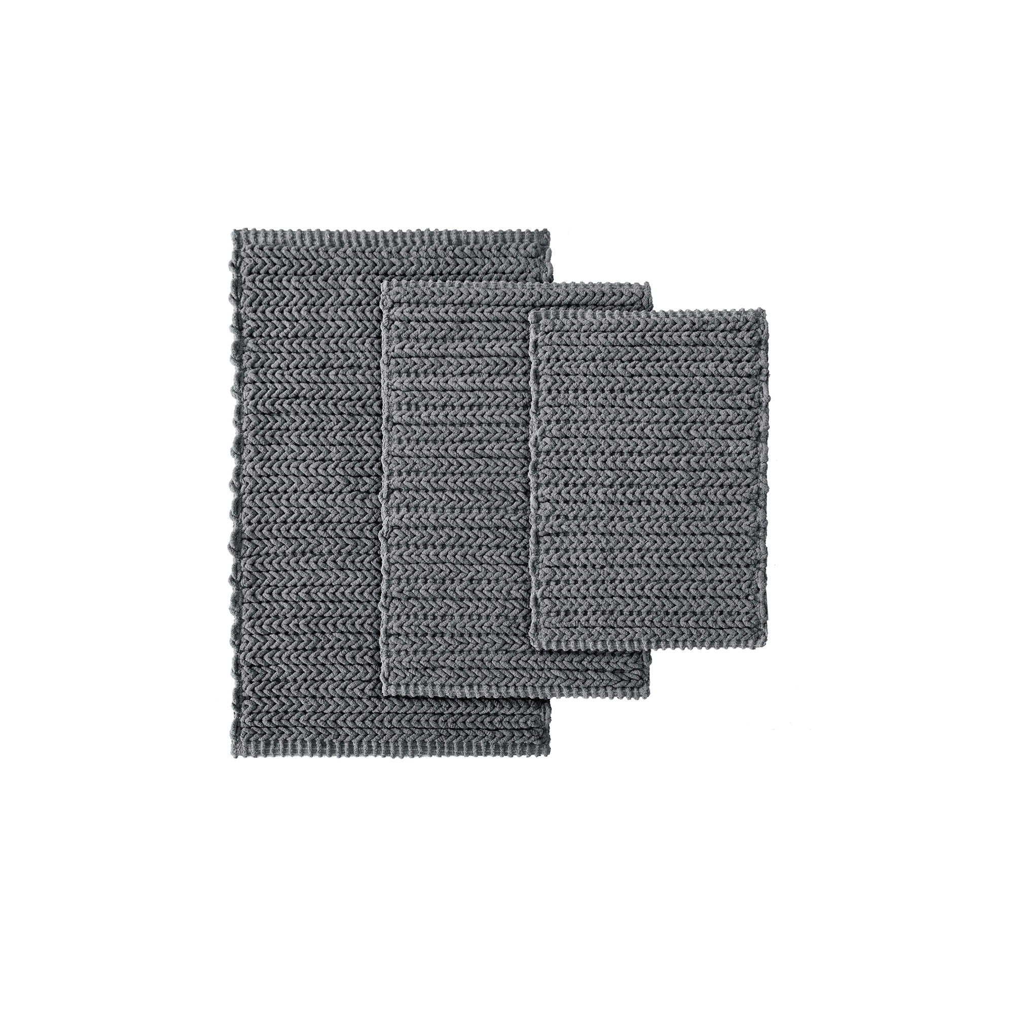 Lasso - 24" Chain Stitch Rug - Charcoal