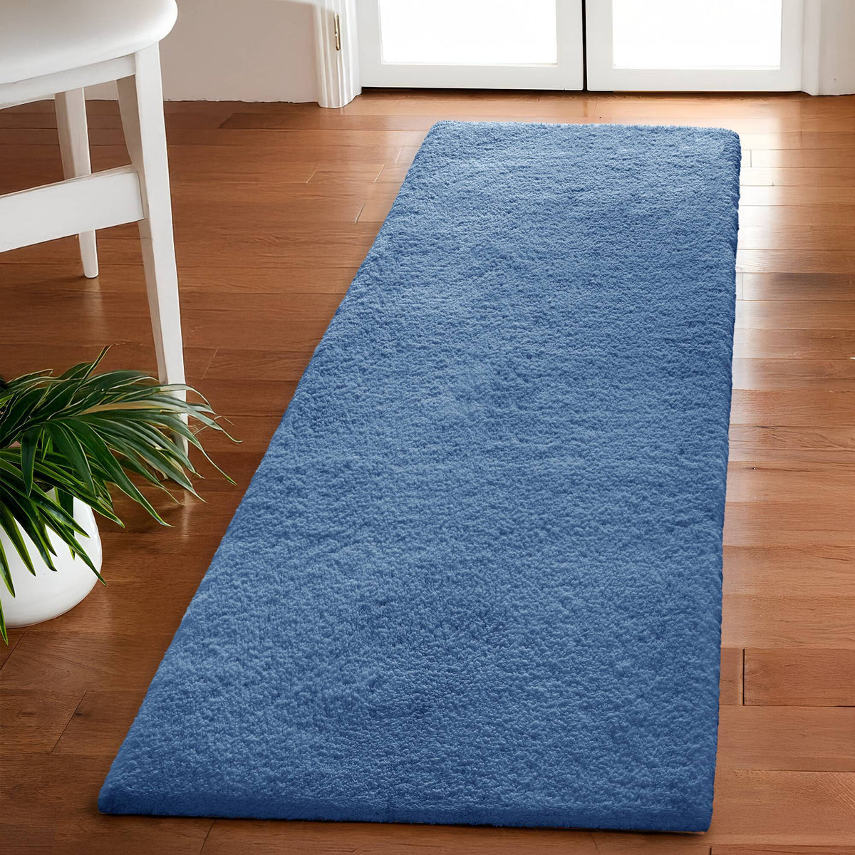 Marshmallow - 24" x 40" Bath Rug - Navy