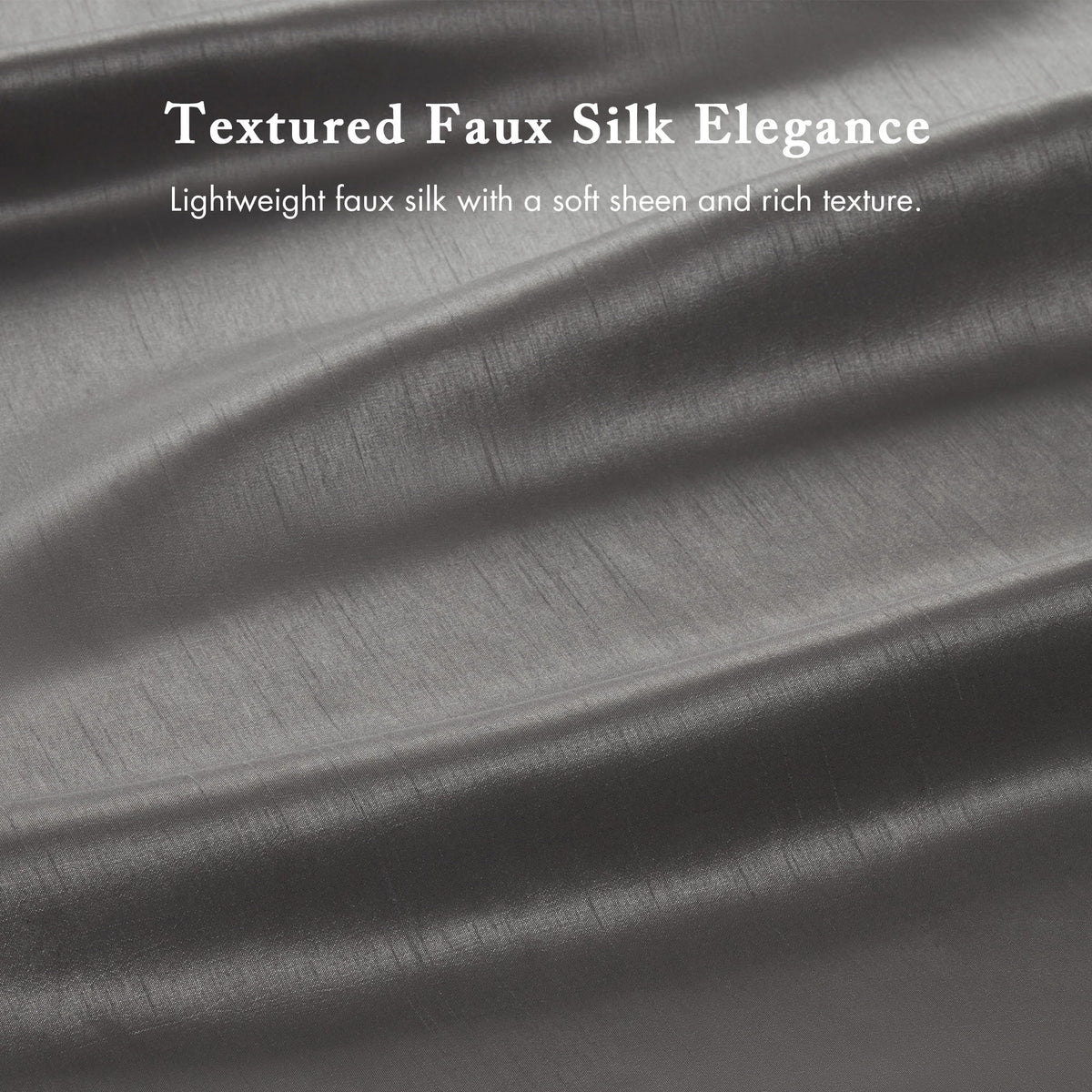 Amherst - 84" x 72" Faux Silk Shower Curtain - Gray