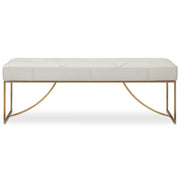 Swale - Ivory Leather Bench