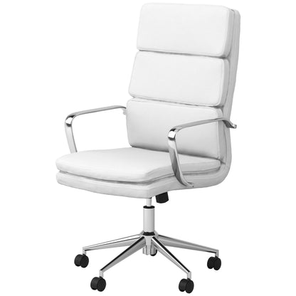 Molly - Upholstered Adjustable High Back Office Chair With Base - White