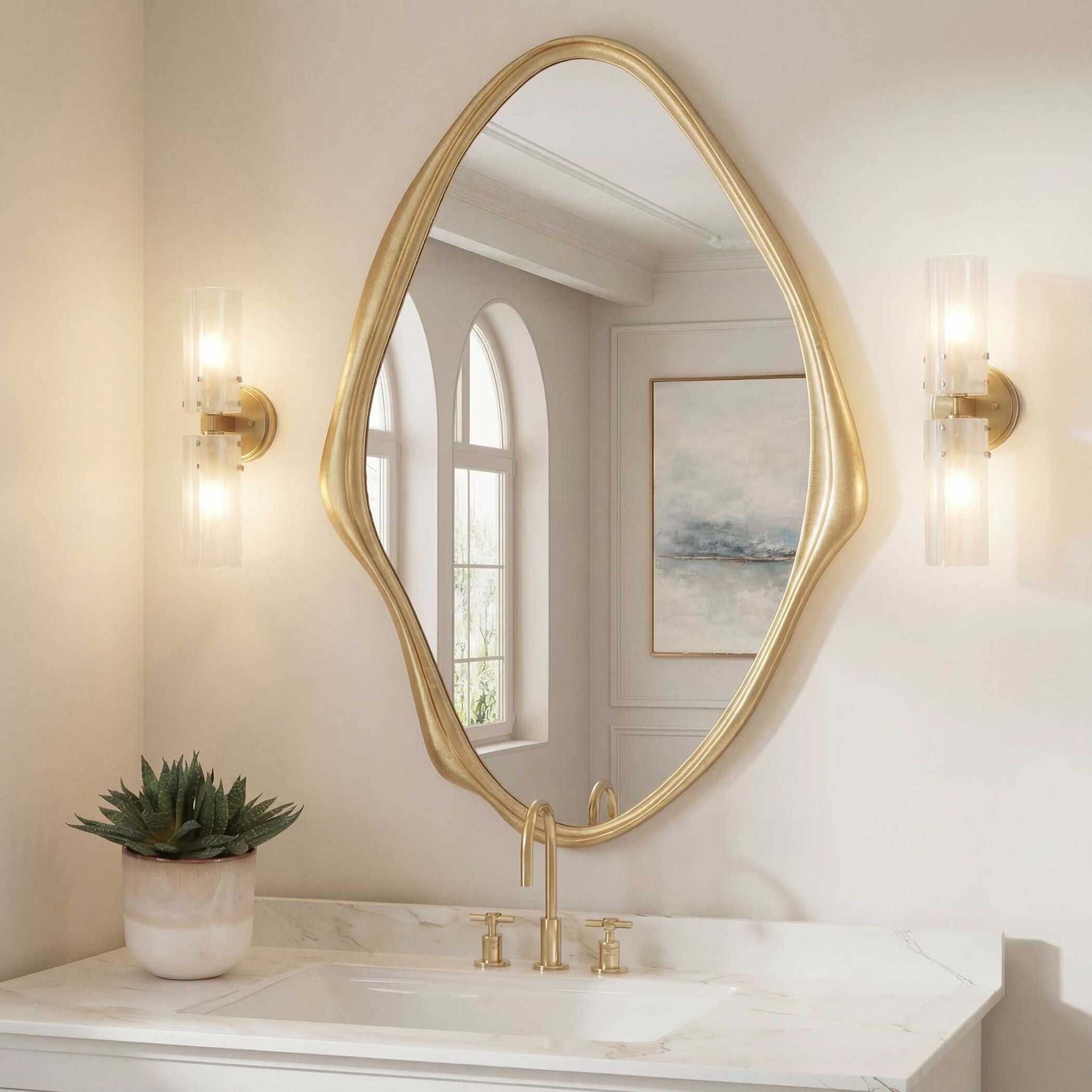 Aster - Abstract Mirror - Gold