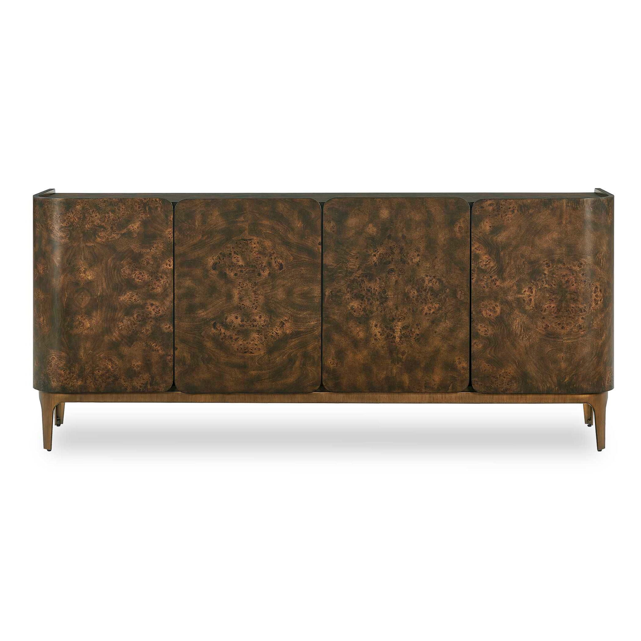 Melbourne - Mappa Burl 4 Door Cabinet - Woodtone
