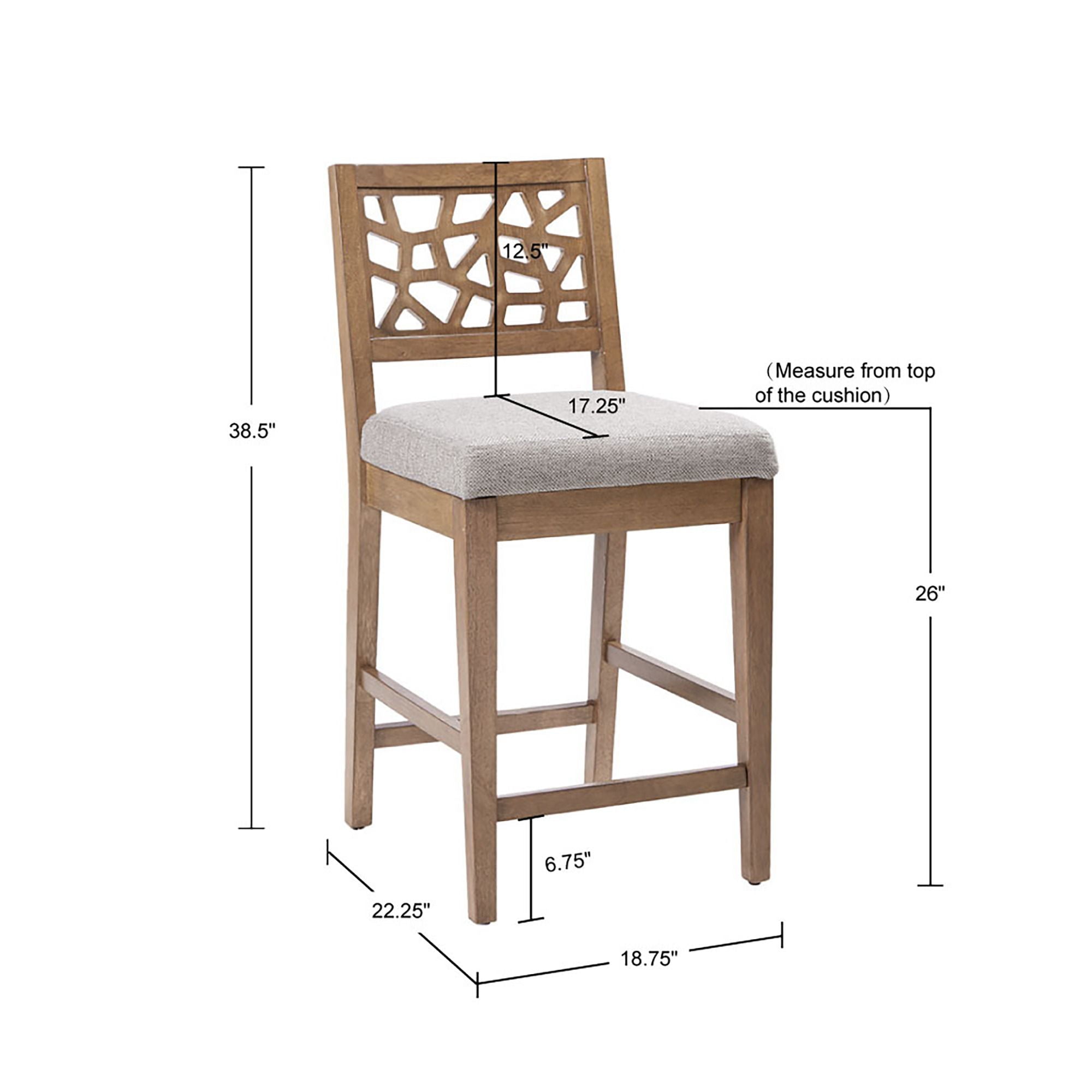 Crackle - Counter Stool - Light Gray
