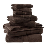800GSM - 8 Piece Antimicrobial Towel Set - Brown