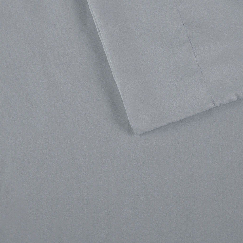 Microfiber - Queen Sheet Set With Side Storage Pockets - Gray