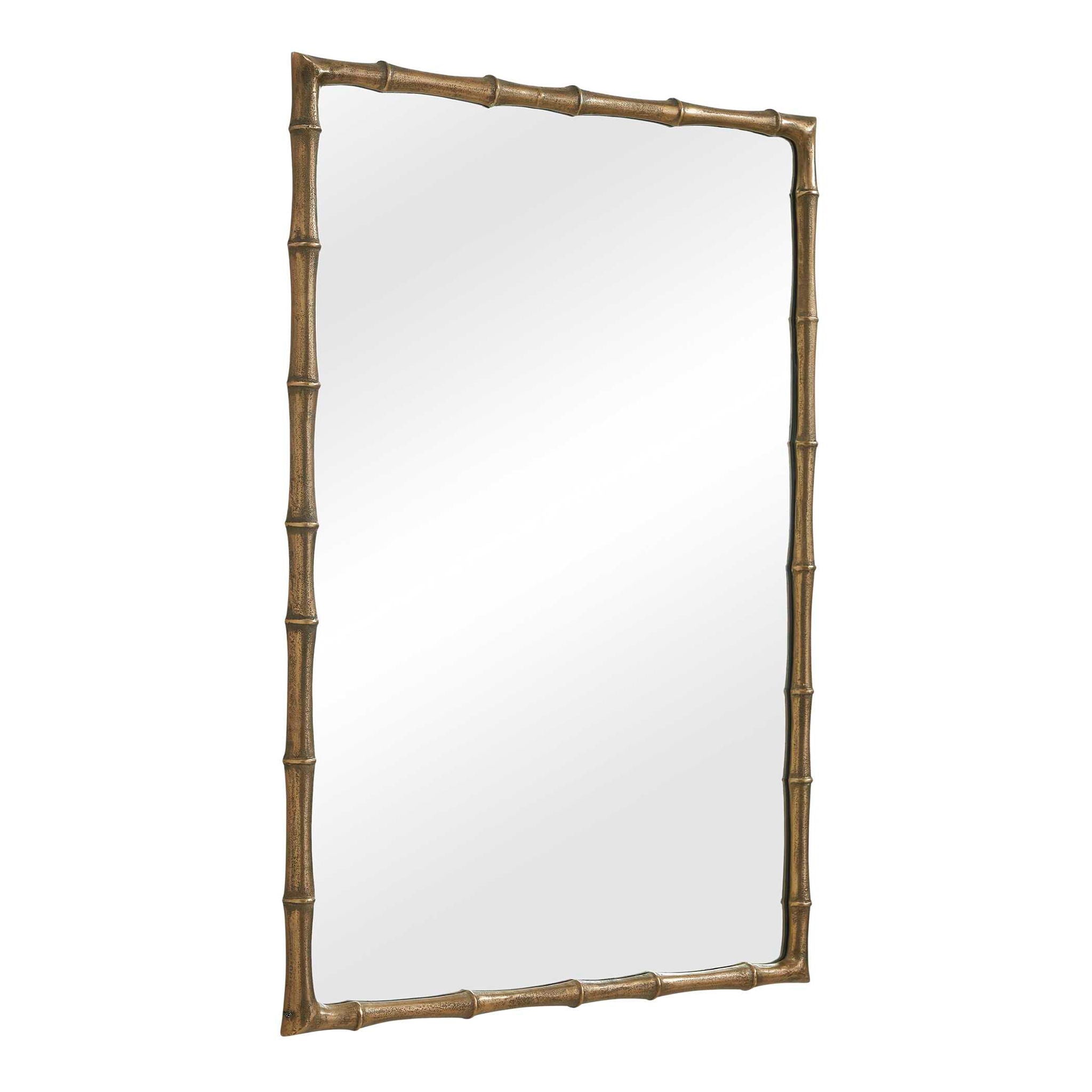 Brass Bamboo - Rectangle Mirror - Brass / Gold