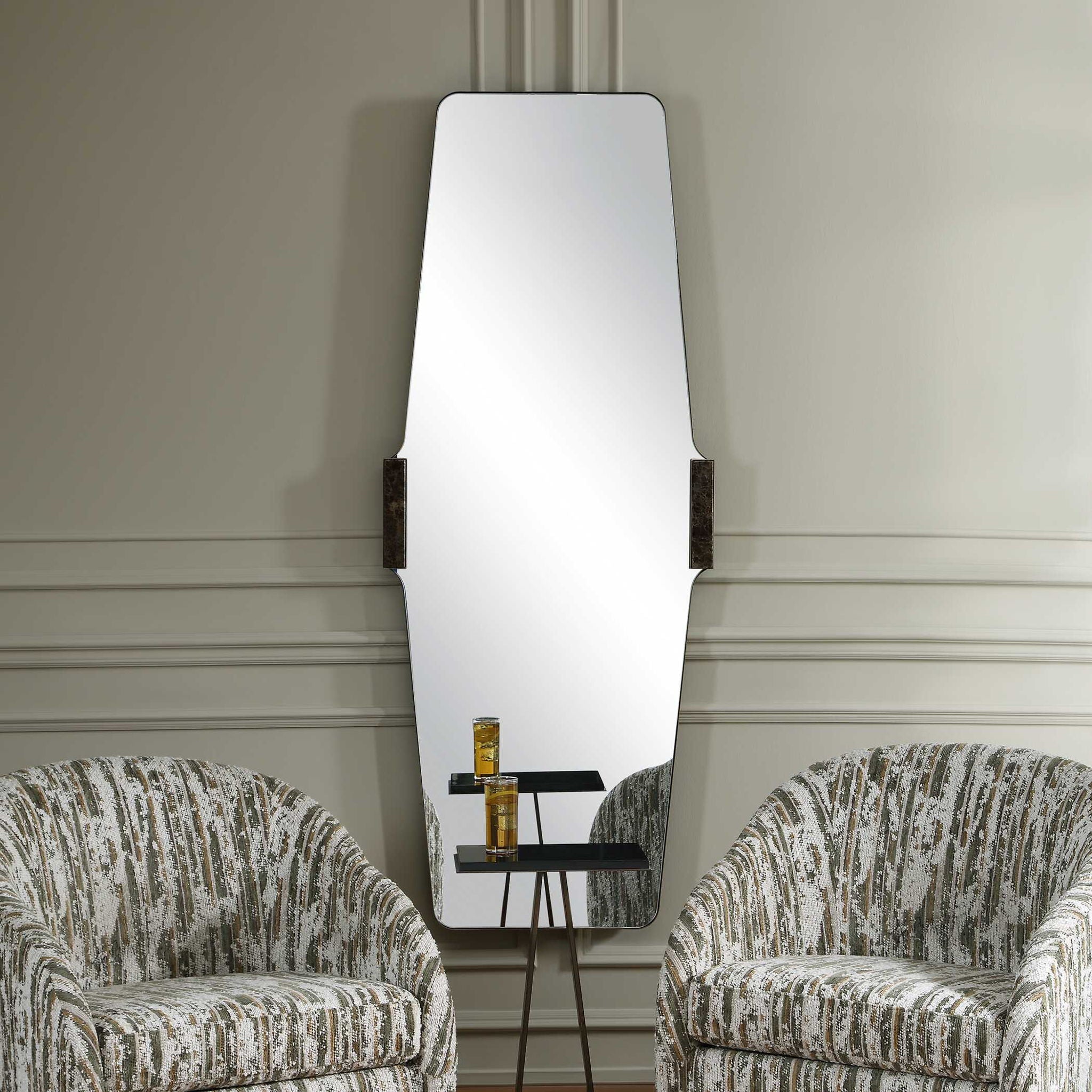 Orson - Mid-Century Tall Mirror - Bronze / Brown