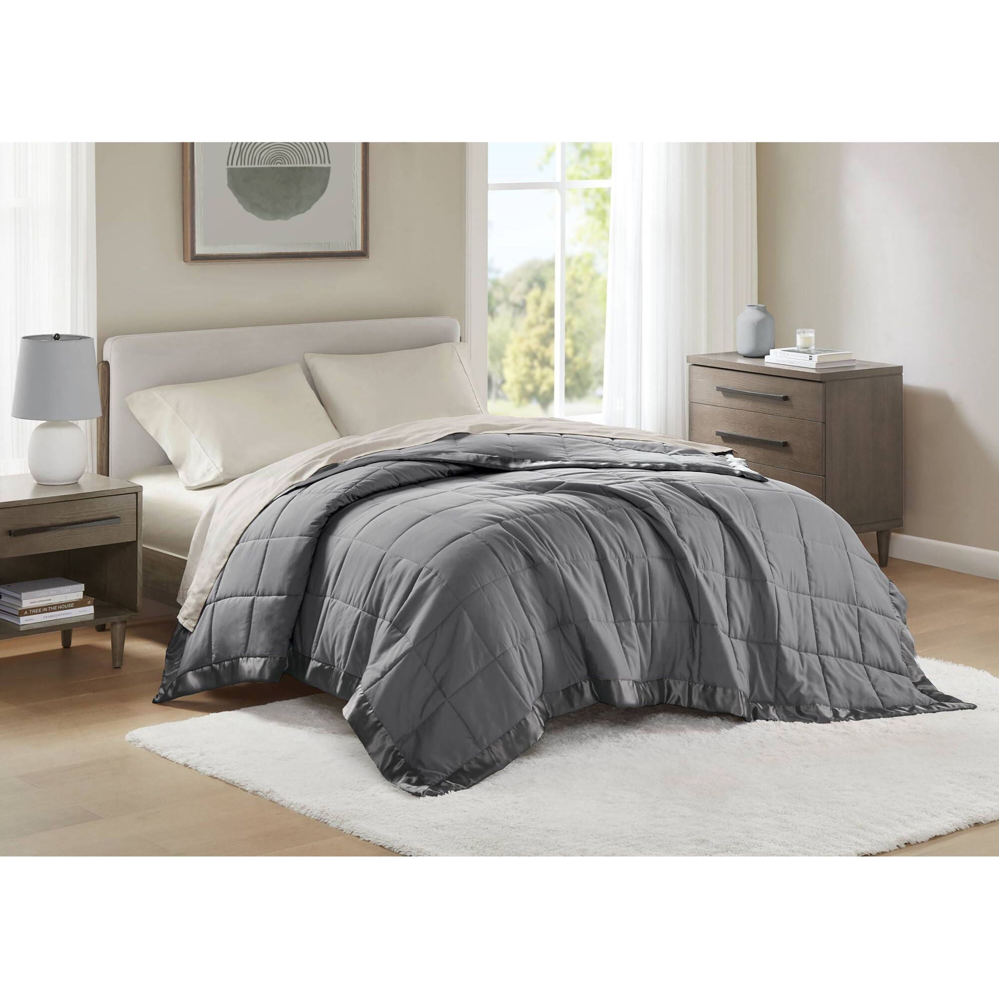 Windom - All Season Hypoallergenic Blanket With 3M Scotchgard - Charcoal