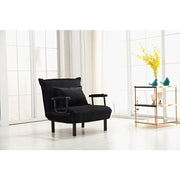 BLACK Fabric Multi-Functional Click Clack Chair