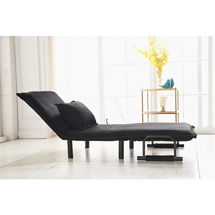 BLACK Fabric Multi-Functional Click Clack Chair