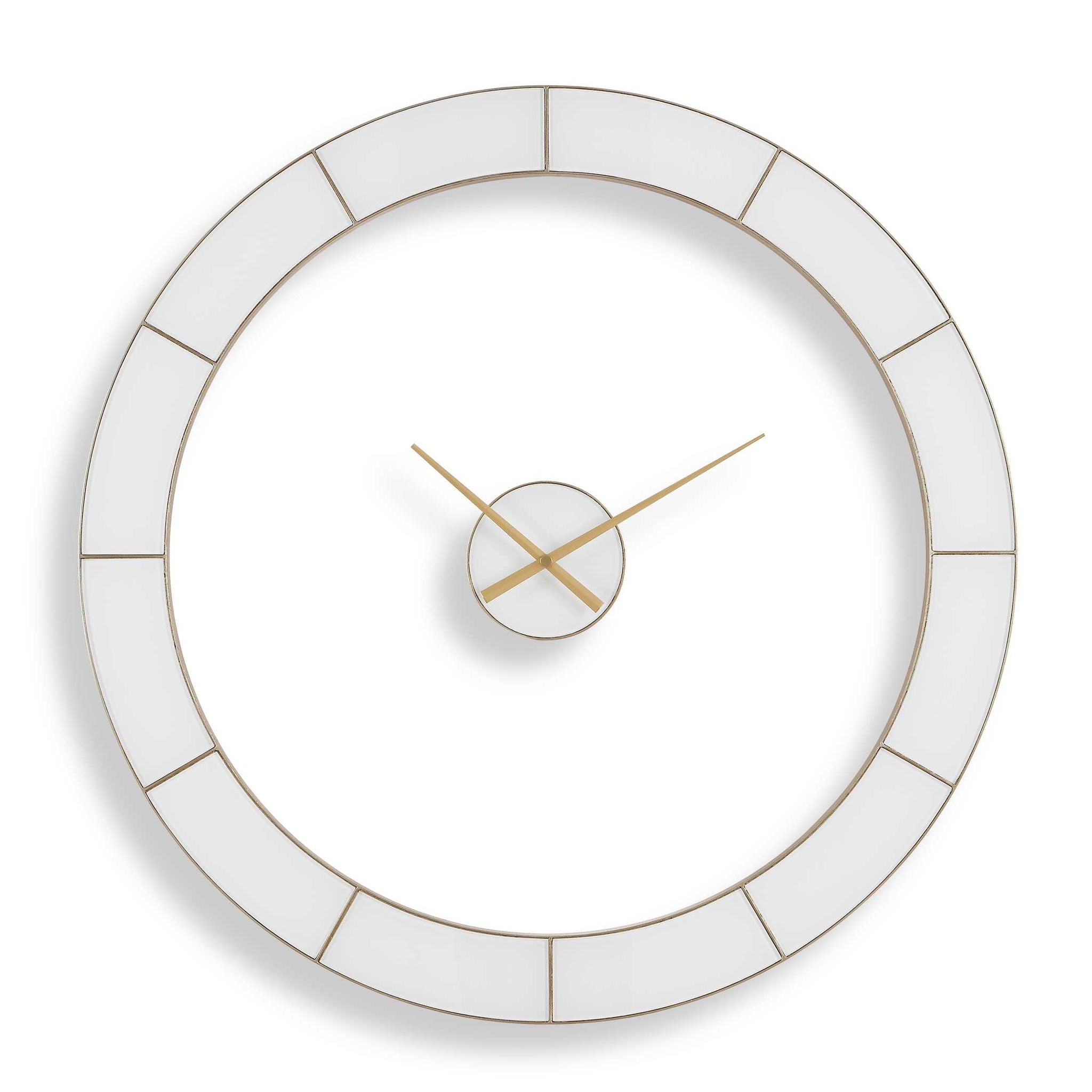 Ivory Halo - Minimalist Wall Clock - Gold / White