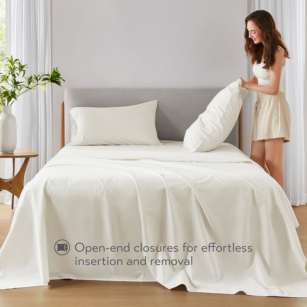 Cotton 144TC - Queen Solid Sheet Set - Ivory