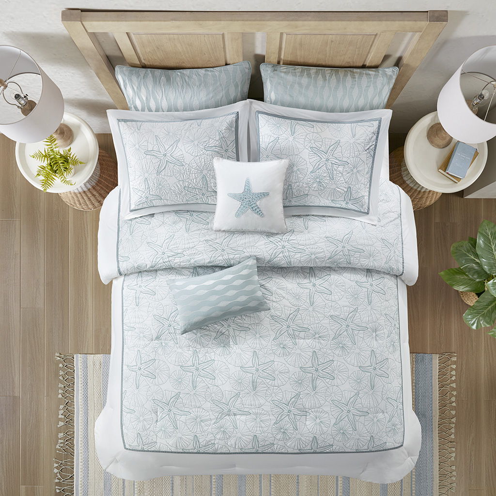 Maya Bay - Queen Comforter Set - White