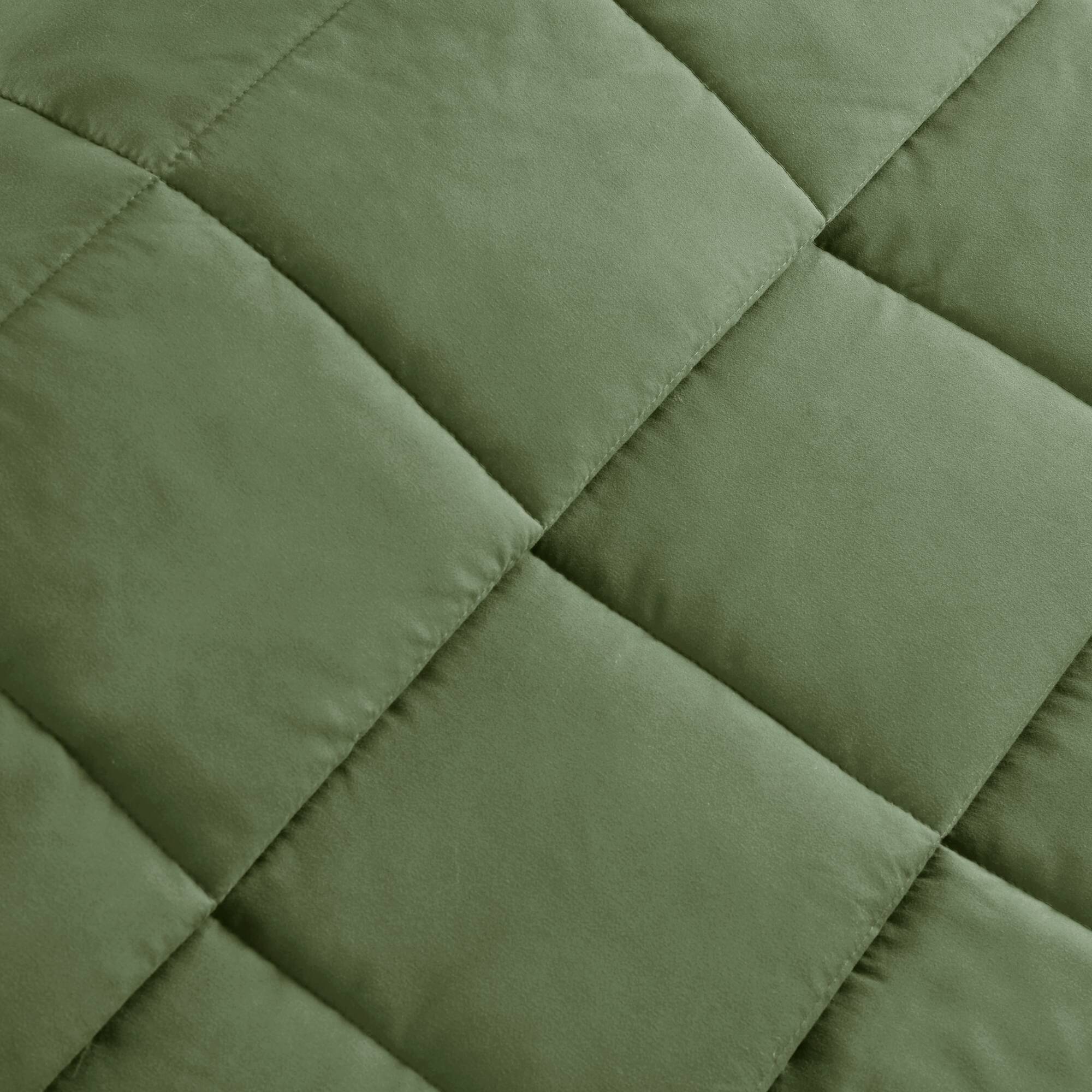 Windom - Full/Queen Lightweight Down Alternative Blanket With Satin Trim - Green