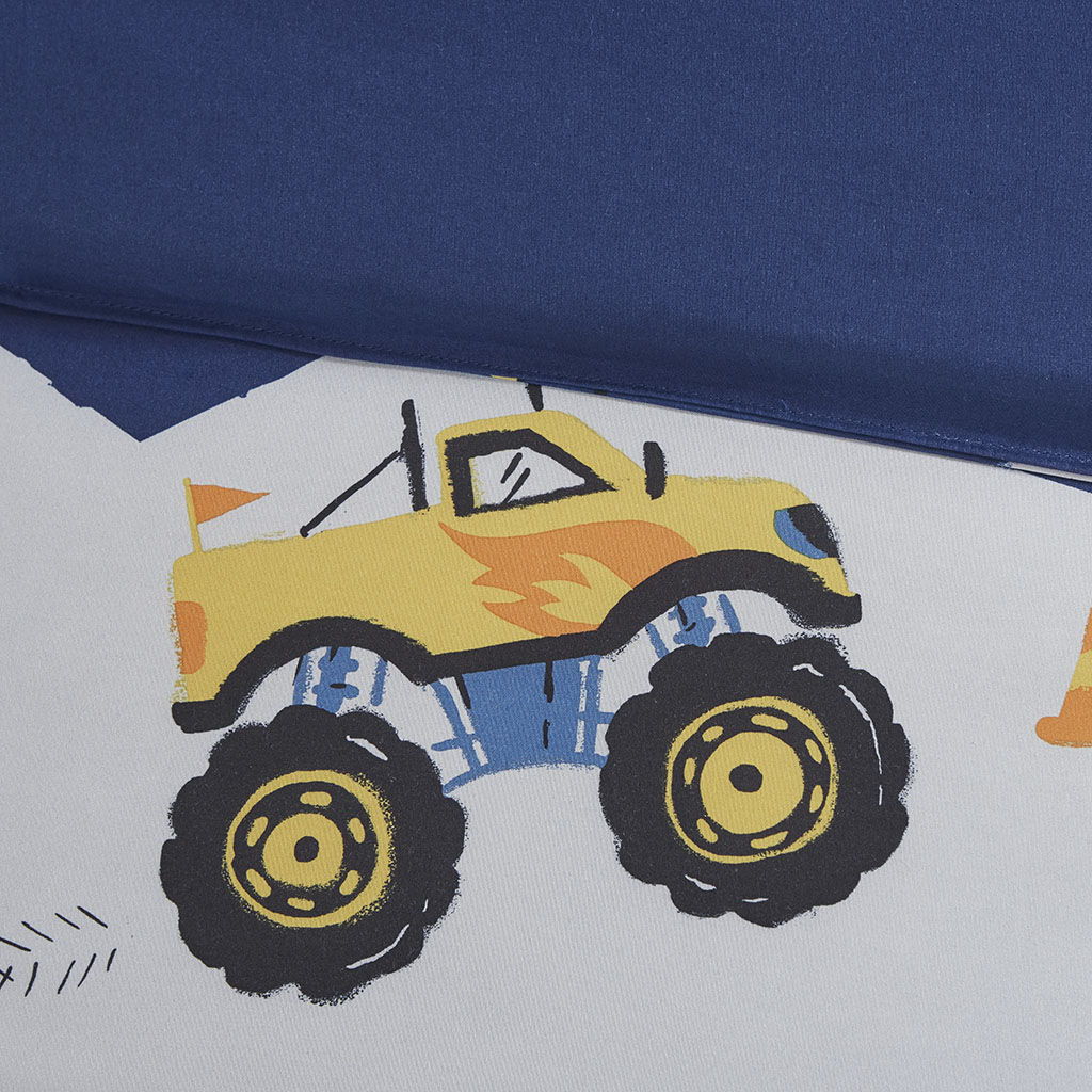 Nash - Monster Truck Comforter Set - Blue