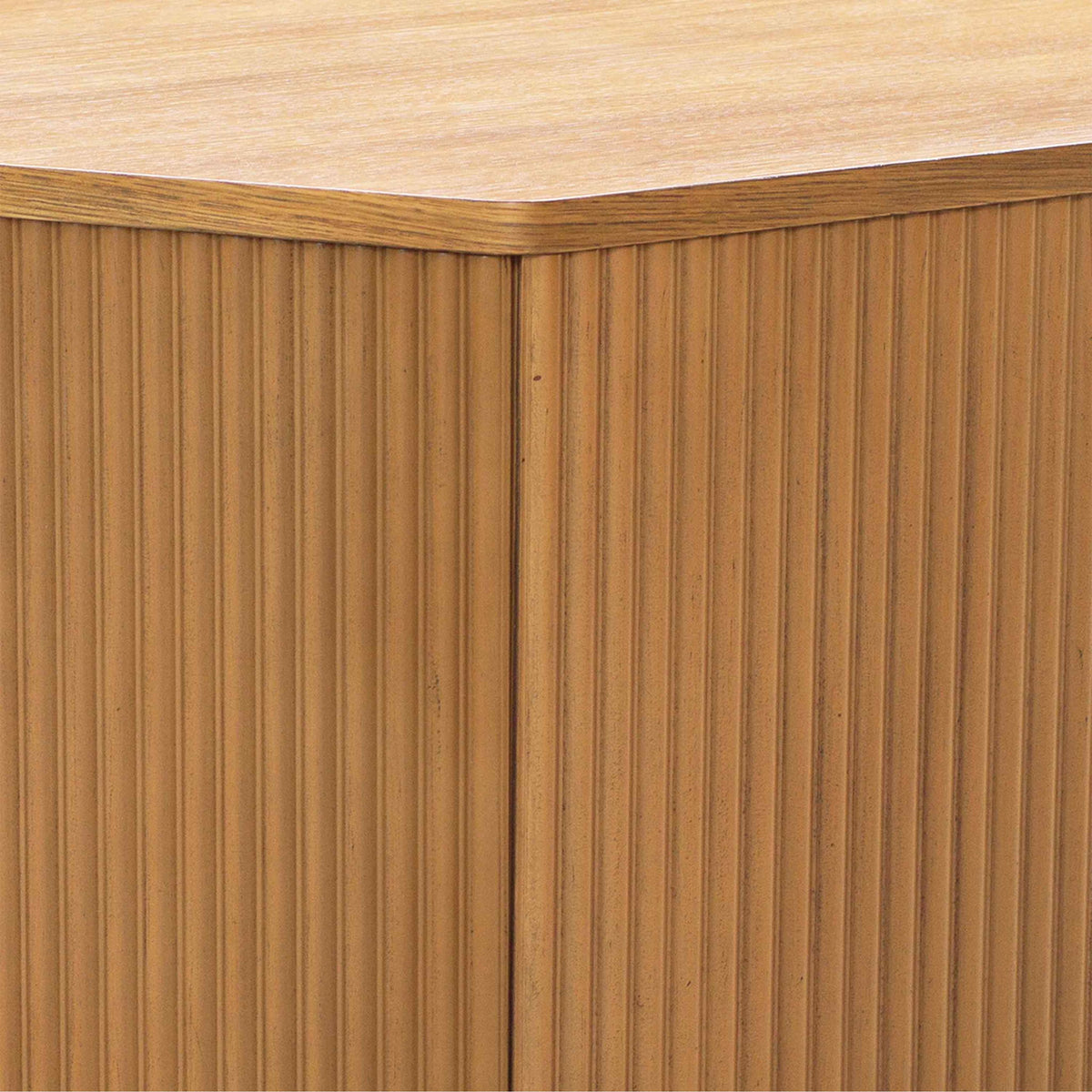 Honey - Fluted Hexagon Coffee Table - Natural