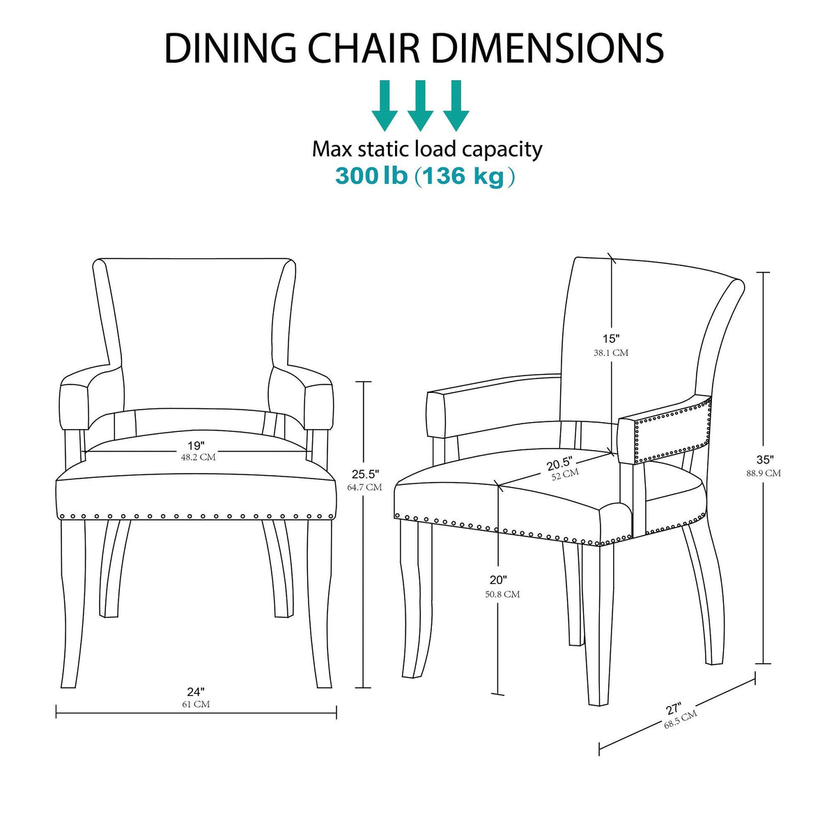 Dawson - Arm Dining Chair - Brown
