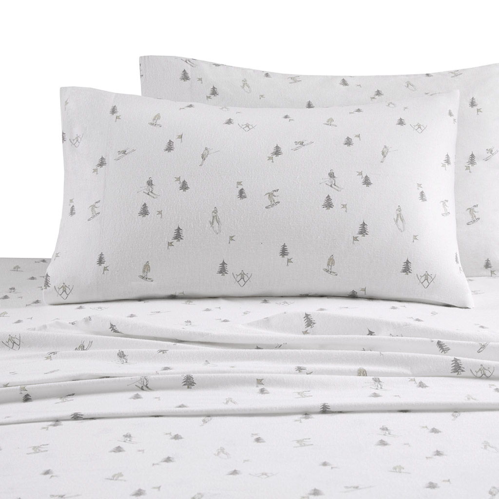 Cozy Cotton Flannel - Printed Sheet Set - Gray