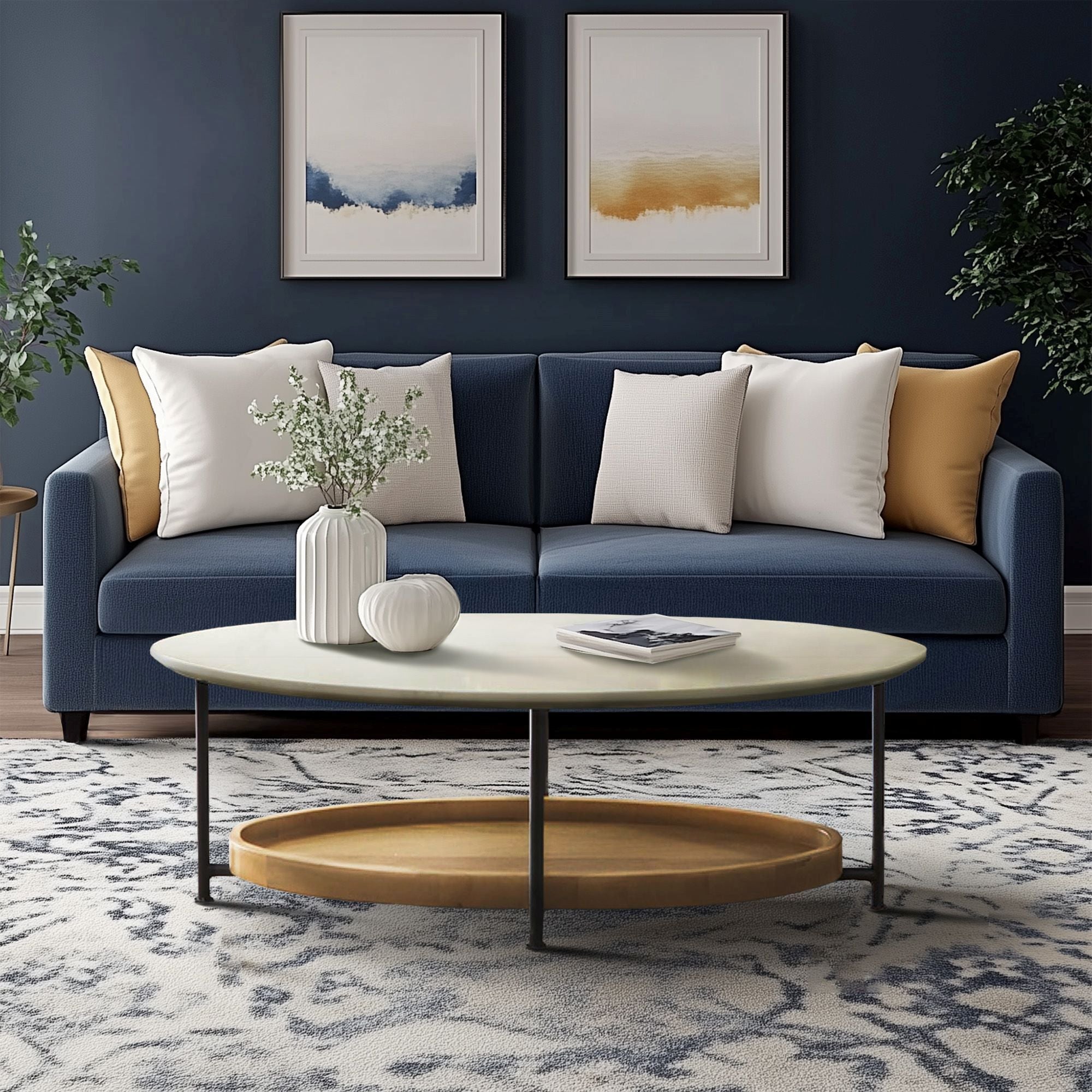 Beaumont - Coffee Table - White / Natural