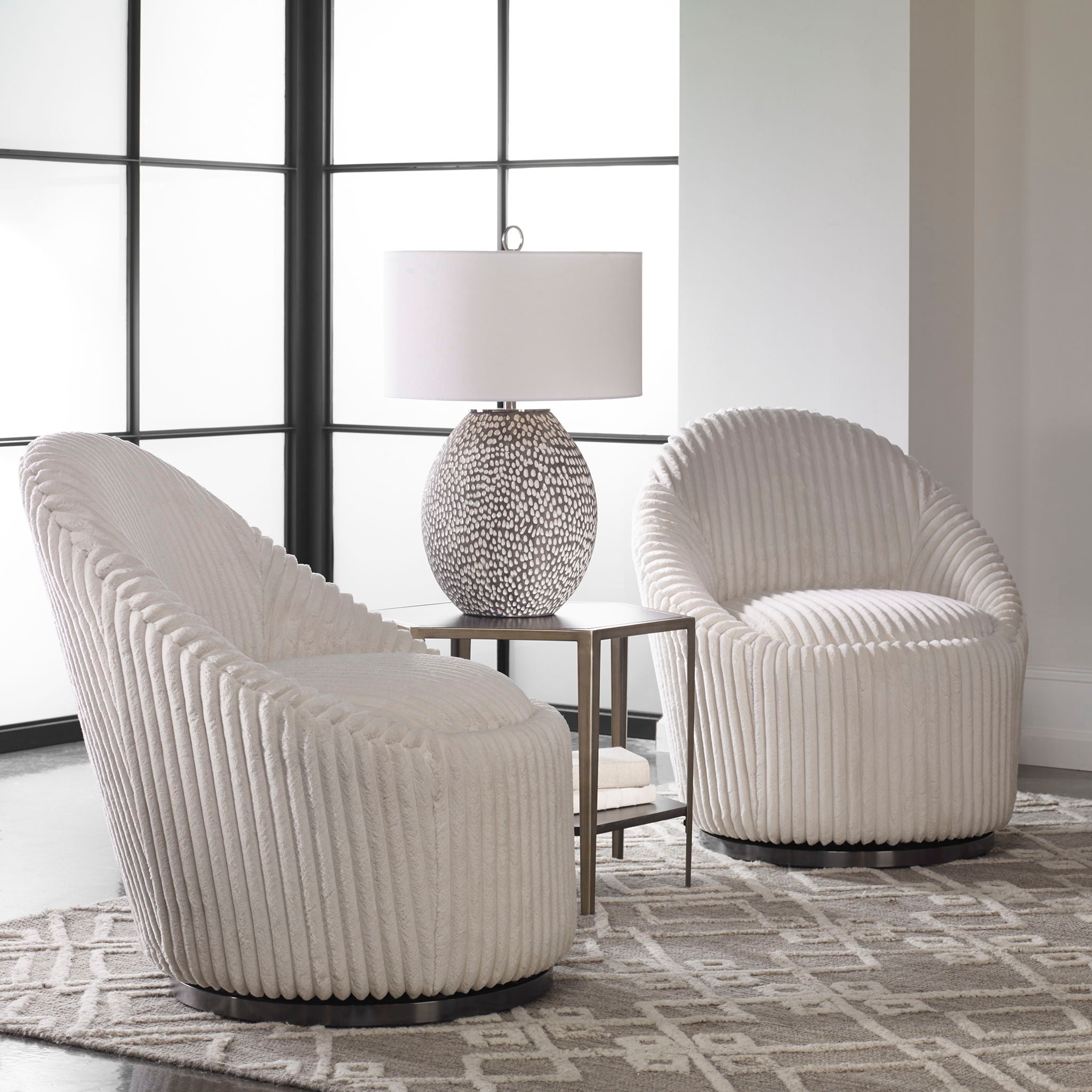 Crue - Fabric Swivel Chair